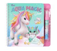 Depesche 14085 Ylvi Aqua Magic Book - Libro para colorear con 5 páginas de motivos de unicornio mágico para colorear con agua, incluye bolígrafo de agua para rellenar