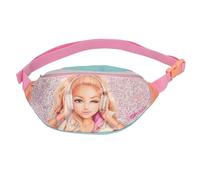 Depesche TOPModel Music Cross Bag - Bolso cruzado con purpurina frontal rosa y turquesa con correa ajustable para niñas