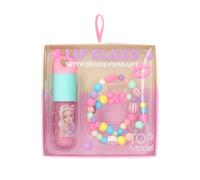 Depesche 14125 TOPModel Candy Glam - Set de brillo de labios, brillo en frasco de cristal de 3 ml, en rosa, con aroma a tarta de arándanos y colgante de perlas