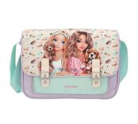 Depesche 14154 TOPModel Sunny Dog - Bolso Bandolera en Color Amarillo Claro, Lila y Turquesa, Modelo con diseño de Perro y Perros Divertidos, Bolso con Correa Ajustable y Cierre magnético