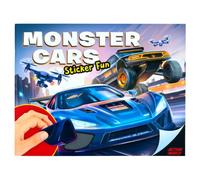 Depesche 14206 Action World Monster Cars Sticker Fun - Libro de pegatinas con 16 páginas de fondo coloridas para dar forma a ti mismo, con muchos productos automotrices, incluye 200 pegatinas