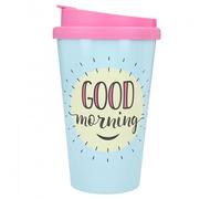 Depesche 2180.018 To-Go - Vaso de plástico para llevar (350 ml), diseño con texto Good Morning