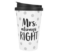 Depesche 2180.024 to-Go - Taza de plástico con texto en alemán (350 ml) Always Right - Bolso bandolera, multicolor