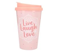 Depesche 2180.033 To-Go - Vaso de plástico con texto en inglés Live Laugh Love (350 ml)