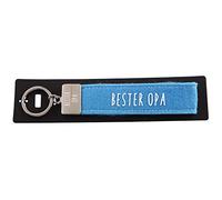 Depesche 4298-006 - Llavero de fieltro, con cierre de metal grabado y diseño icónico, diseño con texto Bester Opa, color azul, aprox. 18,7 x 4,4 x 1 cm