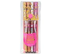Depesche Depesche-DP-007511 7511 TOPModel-Juego de 4 bolígrafos de Gel metálicos, Color Dorado, Plateado, Bronce y Rosa, para Escribir y Decorar, carbón, 4 Unidad (Paquete de 1)