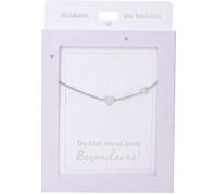 Depesche Collar para mujer con colgante de corazón, color plateado o dorado, 42-47 cm, ajustable, en diferentes variantes con símbolos, letras o signos del zodiaco, Filigran, Acero inoxidable, No es