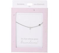 Depesche Collar para mujer con colgante de corazón, color plateado o dorado, 42-47 cm, ajustable, en diferentes variantes con símbolos, letras o signos del zodiaco, Filigran, Acero inoxidable, No es