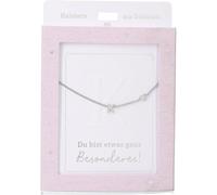 Depesche Collar para mujer con colgante de corazón, color plateado o dorado, 42-47 cm, ajustable, en diferentes variantes con símbolos, letras o signos del zodiaco, Filigran, Acero inoxidable, No es