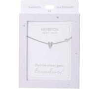 Depesche Collar para mujer con colgante de corazón, color plateado o dorado, 42-47 cm, ajustable, en diferentes variantes con símbolos, letras o signos del zodiaco, Filigran, Acero inoxidable, No es