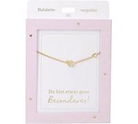 Depesche Collar para mujer con colgante de corazón, color plateado o dorado, 42-47 cm, ajustable, en diferentes variantes con símbolos, letras o signos del zodiaco, Filigran, Acero inoxidable, No es
