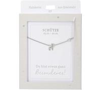 Depesche Collar para mujer con colgante de corazón, color plateado o dorado, 42-47 cm, ajustable, en diferentes variantes con símbolos, letras o signos del zodiaco, Filigran, Acero inoxidable, No es