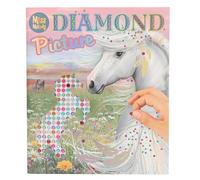Depesche-Create Your Diamond 13484 Libro de Pegatinas con 10 páginas de Motivos ecuestres para Decorar, Incl. Piedras Preciosas Brillantes para Pegar, Multicolor, Normal