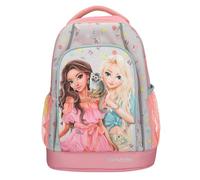 Depesche Depesche-13331 13331 TOPModel Juicy Trolley en Rosa y Verde, con Motivo de Modelo y Estampado de Flores, Mochila Escolar con asa telescópica y Ruedas, Dibujo Animado, Color Pink, Normal