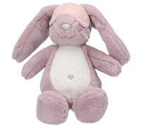 Depesche 13528 Princess Mimi - Conejo de Peluche con máscara para Dormir, Orejas largas y Purpurina, Aprox. 29 cm, con Cola Blanca