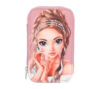 Depesche Joyero con cremallera 12526 con purpurina, color rosa