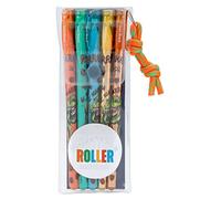 Depesche- Juego Purpurina, 5 bolígrafos de Gel en Oro, Bronce, Naranja, Azul y Verde, para Escribir y Decorar, Multicolor (10029739)