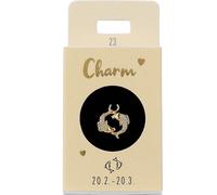 Depesche-Letras 11834-023 Charm Piscis, Colgante Dorado para Collares, Pulseras y Pendientes, Ideal como pequeño Regalo, Multicolor, Normal