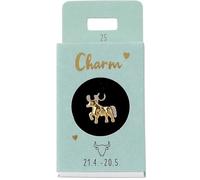 Depesche-Letras 11834-025 Charm Taurus, Colgante Chapado en Oro para Collares, Pulseras y Pendientes, Ideal como pequeño Regalo, Multicolor, Normal