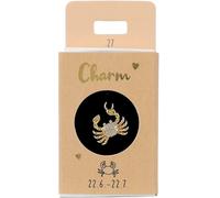 Depesche-Letras 11834-027 Charm Cáncer, Colgante Chapado en Oro para Collares, Pulseras y Pendientes, Ideal como pequeño Regalo, Multicolor, Normal