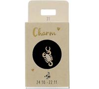 Depesche-Letras 11834-031 Charm escorpión, Colgante Dorado para Collares, Pulseras y Pendientes, Ideal como pequeño Regalo, Multicolor, Normal