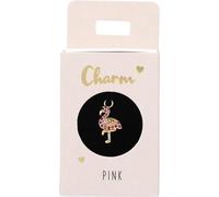 Depesche-Letras 11834-053 Charm Flamingo, Colgante Chapado en Oro para Collares, Pulseras y Pendientes, Ideal como pequeño Regalo, Multicolor, Normal