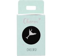 Depesche-Letras 11834-059 Charm Copa de cóctel, Colgante Plateado para Collares, Pulseras y Pendientes, Ideal como pequeño Regalo, Multicolor, Normal