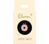 Depesche-Letras 11834-062 Charm Donut, Colgante Chapado en Oro para Collares, Pulseras y Pendientes, Ideal como pequeño Regalo, Multicolor, Normal