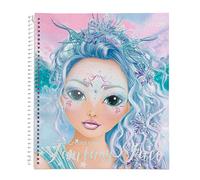 Depesche- Libro para Colorear, Create Your Fantasy Face, Aprox. 24 x 21,8 x 1,8 cm, 40 páginas, 3 Plantillas y 1 Hoja de Pegatinas, Color 0, única (11240)