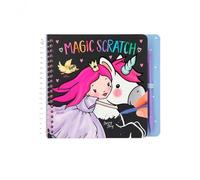 Depesche- Libro para Colorear Mini Magic Scratch, Princess Mimi, 20 páginas con líneas de rascado predibujadas y lápiz para rascar, Aprox. 15,3 x 13,3 x 1,8 cm, Color Uni, Talla única (11413)