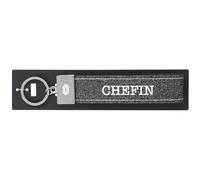 Depesche-Llaveros de Fieltro, con Cierre de Metal Grabado e impresión icónica, Color Gris, Aprox. 18,7 x 4,4 x 1 cm, ca, 18,7 cm (004298-102)