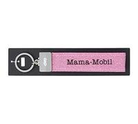 Depesche- Llaveros de Fieltro, con Cierre de Metal Grabado e impresión icónica, Mama-Mobil, Rosa, Aprox. 18,7 x 4,4 x 1 cm, Color (004298-040)