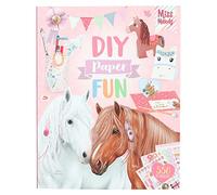 Depesche Miss Melody 12121 - Juego de libros creativos de papel con 32 páginas coloridas para manualidades y diseño de cartas, postales y mucho más, incluye pegatinas de caballo