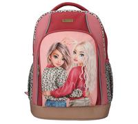 Depesche Schulrucksack 13641 TOPModel Leoheart Rojo y Rosa, con Motivo de Modelo y Estampado Leo, Mochila Escolar con Correas Ajustables, Color Red, One Size