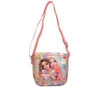 Depesche 13288 TOPModel Girl Power - Bandolera pequeña en beige, con motivo de modelo y lotes de colores, bolso de mano con correa ajustable