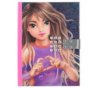Depesche TOPModel 12971 - Agenda nocturna con código cifrado y sonido, 80 páginas rayadas e ilustradas en colores brillantes, multicolor