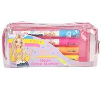 Depesche TopModel 3555 Decomarker Neon - Rotuladores (4 unidades), color rosa, naranja, azul claro y amarillo, multicolor