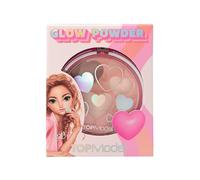 Depesche 12814 TOPModel Beauty and Me-Polvos iluminadores en Tarro Redondo con bisagra, Ligeramente Brillantes en Tonos Piel y marrón, Incl. Espejo y Esponja, Multicolor