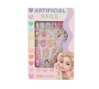 Depesche TopModel Beauty and Me 12819 - Uñas postizas autoadhesivas de neón, varios diseños, 24 uñas postizas aplanadas en varios tamaños