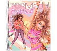 Depesche 12227 TOPModel Dance - Libro para colorear con 30 páginas para diseñar diseños y atuendos, cuaderno para colorear con hojas de pegatinas, plantillas, etc., niños a partir de 6 años