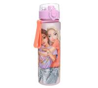 Depesche 13409 TOPModel Girl Power-Botella Semitransparente para Beber, con Estampado de Modelo, Tapa abatible Morada y asa, Capacidad Aprox. 550 ml, Multicolor, 1 Piece