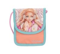 Depesche 14109 TOPModel Music - Bolso en el pecho en rosa, albaricoque y turquesa, con diseño de modelo y purpurina, bandolera con cierre de y muchos compartimentos