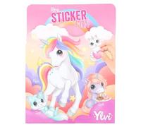 Depesche 12466 Ylvi Mini Sticker Fun-Libro 12 páginas de Fondo para diseñar tú Mismo, Incluye 7 Hojas de Adhesivos, Multicolor