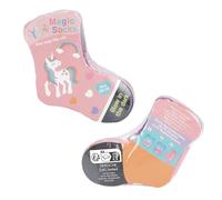 Depesche-Ylvi Calcetines que brillan en la oscuridad en rosa, con motivo de unicornio, corazones y arco iris, talla 26-36, dibujo animado, multicolor, 13337