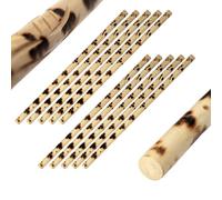 DEPICE Escrima Tiger Style Arnis Kali - Juego de 10 Unidades, Aprox. 68 cm, diámetro Aprox. 20 mm, Aprox. 180-200 g, Grabado Tribal