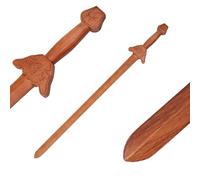 DEPICE Espada Jian/Tai-Chi de Madera, Longitud: Aprox. 91 cm, Peso Aprox. 480 g, sin Pegamento, una Pieza, Kung fu, Tai-chi, Natural