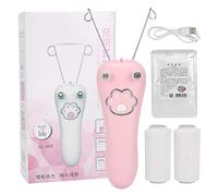 Depilación facial con rosca, depiladora eléctrica inalámbrica, eficiente para la cara del salón de barbilla de las mujeres(pink, Reindeer)