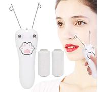 Depilación facial con rosca, depiladora eléctrica inalámbrica, eficiente para la cara del salón de barbilla de las mujeres(white, Reindeer)