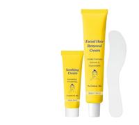 Depilación facial, crema de belleza relajante, cuidado de la piel con mezcla , aseo portátil con práctica herramienta, accesorio cosmético de 5.26 x 1.05 pulgadas, kit depilatorio para uso en
