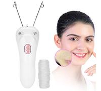 Depilador de enhebrador seguro portátil de 2 colores con carga USB, depiladora de enhebrado eléctrica, brazos para mujer, axila facial(Pink)